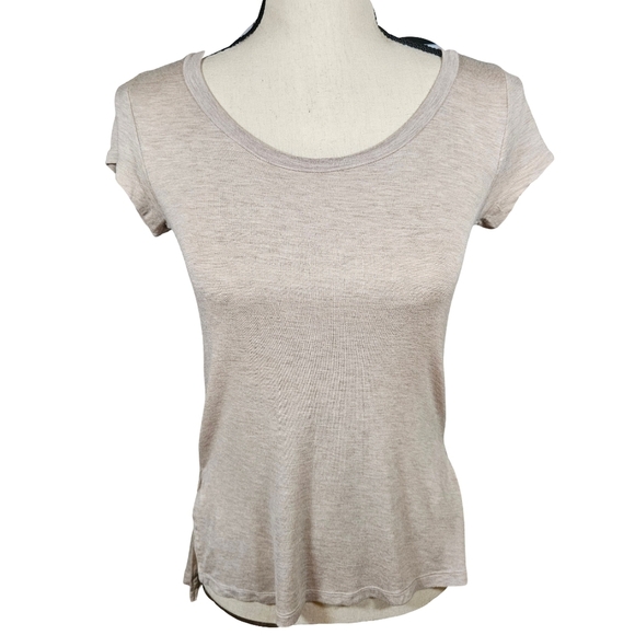J&G Co Ultra Soft T-Shirt, Heather Tan, Size Small - Picture 1 of 8